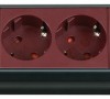 1951740100 Удлинитель 1,8 м Brennenstuhl Premium-Line, 4 розетки, выключатель, черный/ бордовый
